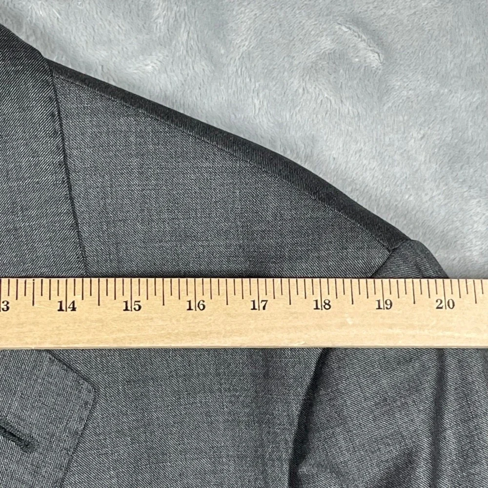 Emporio Armani G Line Blazer Mens 56 Charcoal Super 130s Virgin Wool W1VGUD